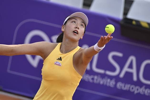 Tennis - Internationaux de Strasbourg - Wang Xinyu - Chine TENNIS - Internationaux de Strasbourg - 22 05 2024 ChrysleneCaillaud Panoramic 