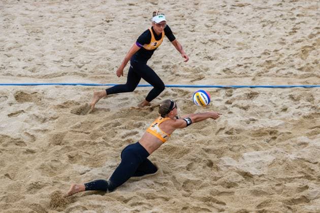 Beach Pro Tour Elite 16 Espinho, Portugal, 22 05 2024 Sandra Ittlinger GER , Karla Borger GER Beach Pro Tour Elite 16 Espinho, Espinho on 22 05 2024 Copyright: xBEAUTIFULxSPORTS PeterxWeberx