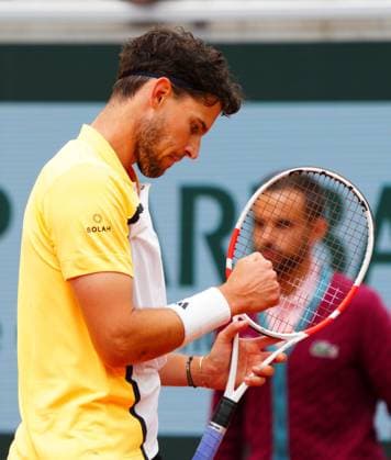 Dominic Thiem reacts as he ends his French Open career during a second round qualifying defeat to Otto Virtanen French Open Tennis, Wednesday Practice and Qualifying, Tennis, Roland Garros, Paris, France - 22 May 2024  Copyright: xJavierxGarcia Shutterstockx 14496075as