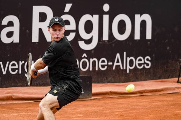 Dominik KOEPFER (GER) lors du tournoi de l Open Parc Auvergne RhÃ ne-Alpes Ã Lyon le 22 05 2024. TENNIS : Open Parc Auvergne RhÃ ne-Alpes - Lyon - 22 05 2024 SandrineThesillat Panoramic 