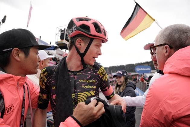 Steinhauser Georg (Team Ef Education Easy Post) winner, at the end of the stage 17 of the Giro d Italia from Selva di Val Gardena to Passo Brocon, Italy - Wednesday, May 22, 2024 - Cycling  Copyright: xMarcoxAlpozzix xLaPressex