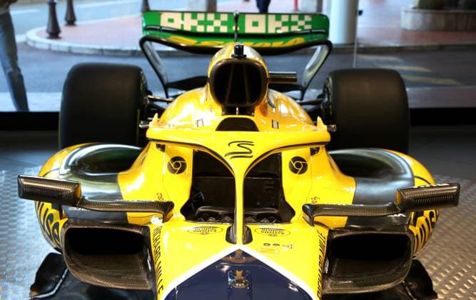 PRESENTATION MCLAREN COULEURS SENNA PHOTOPQR NICE MATIN Jean François Ottonello ; Monaco ; 22 05 2024 ; Presentation de la McLaren F1 dans sa livree Speciale Ayrton Senna pour le Grand Prix de Monaco aux couleurs du Bresil - - McLaren will run a vibrant one-off, Ayrton Senna-inspired yellow, green and blue full wrap livery at this weekend’s Monaco Grand Prix. Monaco may 22 2024 Monaco France  Copyright: xPHOTOPQR NICExMATIN MAXPPPxJeanxFrançoisxOttonellox 20240522NIM2331 20240522NIM2331