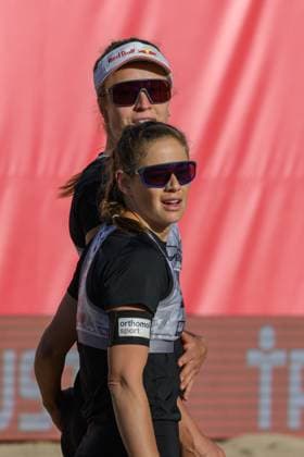 Beach Pro Tour Elite 16 Espinho, Portugal, 23 05 2024 Svenja Mueller GER , Cinja Tillmann GER Beach Pro Tour Elite 16 Espinho, Espinho on 23 05 2024 Copyright: xBEAUTIFULxSPORTS PeterxWeberx