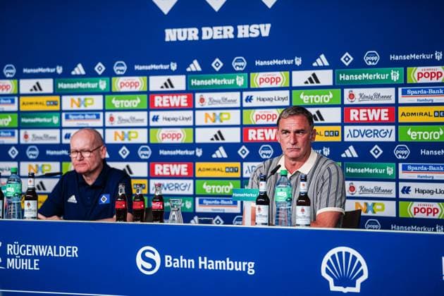 Dr Michael Papenfuss Hamburger SV, Chairman of the Supervisory Board and Stefan Kuntz Hamburger SV, Chief Sports Officer GER, Press conference with Dr Michael Papenfuss and Stefan Kuntz, 23 05 2024 GER, Press conference with Dr Michael Papenfuss and Stefan Kuntz, 23 05 2024 Hamburg Copyright: xEibner-Pressefoto MarcelxvonxFehrnx EP_MFN