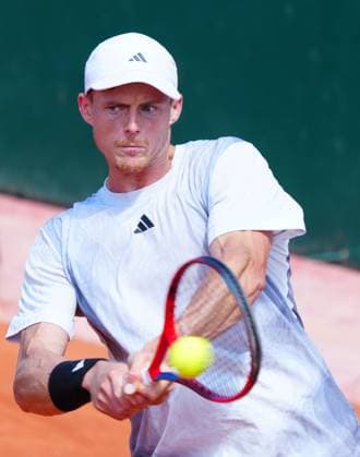 Billy Harris during his third qualifying round defeat to Valentin Vacherot French Open Tennis, Thursday Practice and Qualifying, Tennis, Roland Garros, Paris, France - 23 May 2024  Copyright: xJavierxGarcia Shutterstockx 14496641n
