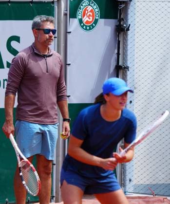 Tomasz Wiktorowski, coach of Iga Swiatek French Open Tennis, Thursday Practice and Qualifying, Tennis, Roland Garros, Paris, France - 23 May 2024  Copyright: xJavierxGarcia Shutterstockx 14496641bk