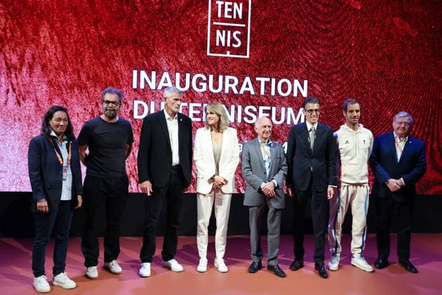 The Draw At Rolang Garros 2024 NB Richard Gasquet, Amelie Mauresmo, Gilles Moretton attends Inauguration of the Tenniseum at Rolang Garros 2024 on May 23, 2024 in Paris, France. Photo by Nasser Berzane ABACAPRESS.COM Paris France  Copyright: xBerzanexNasser ABACAx
