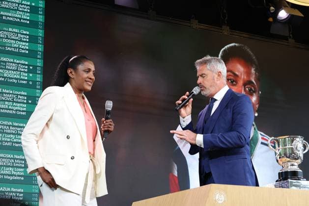 The Draw At Rolang Garros 2024 NB Marie Jose Perec during the draw at Rolang Garros 2024 on May 23, 2024 in Paris, France. Photo by Nasser Berzane ABACAPRESS.COM Paris France  Copyright: xBerzanexNasser ABACAx