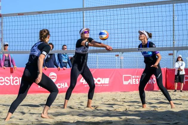 Beach Pro Tour Elite 16 Espinho, Portugal, 24 05 2024 Svenja Mueller GER Beach Pro Tour Elite 16 Espinho, Espinho on 24 05 2024 Copyright: xBEAUTIFULxSPORTS PeterxWeberx