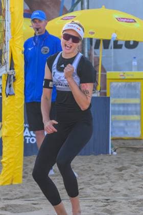 Beach Pro Tour Elite 16 Espinho, Portugal, 24 05 2024 Svenja Mueller GER Beach Pro Tour Elite 16 Espinho, Espinho on 24 05 2024 Copyright: xBEAUTIFULxSPORTS PeterxWeberx
