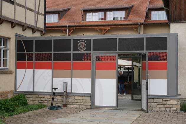 Preparations for the national teams stay are underway at the Golf Resort Spa Weimarer Land, the accommodation for the German national teams preparations for EURO 24 in Germany Blankenhain 24 05 2024 Training camp for the German national team in preparation for the European Championship, Golf Resort Weimarer Land
