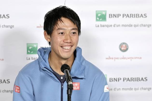 Tennis: French Open Japan s Kei Nishikori attends a press conference, PK, Pressekonferenz in Paris on May 24, 2024, ahead of the French Open tennis tournament starting on May 26.  A14AA0002904388P