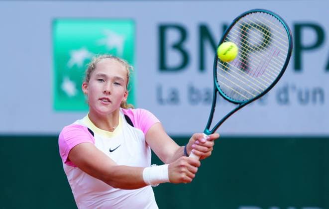 Mirra Andreeva practices French Open Tennis, Friday Practice and Qualifying, Tennis, Roland Garros, Paris, France - 24 May 2024  Copyright: xJavierxGarcia Shutterstockx 14496645ak