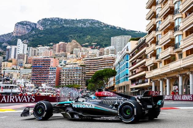 George Russell of Great Britain and Mercedes in action, Practice, F1 Grand Prix of Monaco, Monaco on May 24, 2024 in Monte Carlo, Monaco Photo by Diogo Cardoso DeFodi Images George Russell of Great Britain and Mercedes in action, Practice, F1 Grand Prix of Monaco, Monaco on May 24, 2024 in Monte Carlo, Monaco Photo by Diogo Cardoso DeFodi Images Defodi 645 f1mon20240524 0017 Defodi-645
