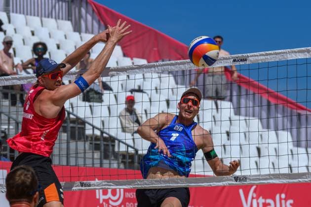 Beach Pro Tour Elite 16 Espinho, Portugal, 24 05 2024 Nils Ehlers GER Beach Pro Tour Elite 16 Espinho, Espinho on 24 05 2024 Copyright: xBEAUTIFULxSPORTS PeterxWeberx