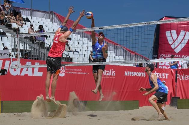 Beach Pro Tour Elite 16 Espinho, Portugal, 24 05 2024 Nils Ehlers GER , Clemens Wickler GER Beach Pro Tour Elite 16 Espinho, Espinho on 24 05 2024 Copyright: xBEAUTIFULxSPORTS PeterxWeberx