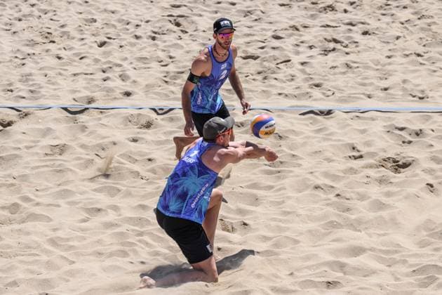 Beach Pro Tour Elite 16 Espinho, Portugal, 24 05 2024 Nils Ehlers GER , Clemens Wickler GER Beach Pro Tour Elite 16 Espinho, Espinho on 24 05 2024 Copyright: xBEAUTIFULxSPORTS PeterxWeberx