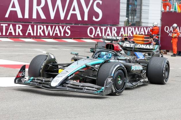 George Russell Mercedes AMG , 1 Free Practice, Monaco Grand Prix, Motorsport, Men, Formula 1, 24 05 2024 Monte Carlo Monaco MCO Copyright: xkolbert-press ChristianxKolbertx