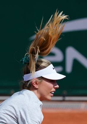 Katie Boulter practices French Open Tennis, Friday Practice and Qualifying, Tennis, Roland Garros, Paris, France - 24 May 2024  Copyright: xJavierxGarcia Shutterstockx 14496645dd