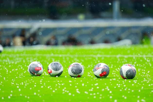 RECORD DATE NOT STATED Liga MX Femenil Clausura 2024 America vs Monterrey - Final Ida Detail of Ball Nike Hail (Granizo) during the final first leg match between America and Monterrey as part of the Torneo Clausura 2024 Liga MX Femenil at Azteca Stadium, on May 23, 2024 in Mexico City, Mexico. CIUDAD DE MEXICO CDMX MEXICO  Copyright: xJuanxLuisxDiazx 20240524203912_LMXF_C24_FI_AME_MTY_BALL33