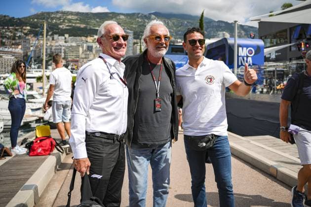 Briatore Flavio and Maffei Greg, portrait during the Formula 1 Grand Prix de Monaco 2024, 8th round of the 2024 Formula One World Championship, WM, Weltmeisterschaft from May 23 to 26, 2024 on the Circuit de Monaco, in Monaco - F1 - MONACO GRAND PRIX 2024 DPPI Panoramic  240525_R08_MONACO_DP_240525_R08_MONACO_DP_DSC02504