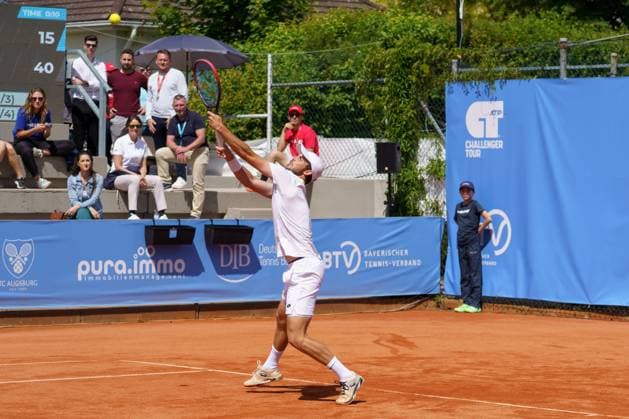 Schwaben Open ATP Challenger 2024 Augsburg, 25 05 2024 Michael Vrbensky CZE, Czech Republic in the doubles final of the Schwaben Open 2024 Schwaben Open 2024, ATP Challenger Tour, TC Augsburg venue on 25 05 2024, Augsburg Copyright: xBEAUTIFULxSPORTSx Pajonkx