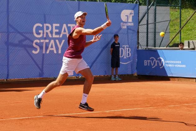 Schwaben Open ATP Challenger 2024 Augsburg, 25 05 2024 Mark Wallner GER, Germany in the doubles final of the Schwaben Open 2024 Schwaben Open 2024, ATP Challenger Tour, TC Augsburg venue on 25 05 2024, Augsburg Copyright: xBEAUTIFULxSPORTSx Pajonkx