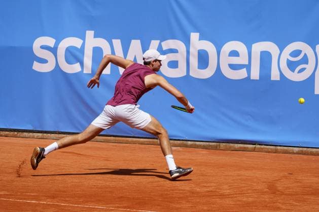 Schwaben Open ATP Challenger 2024 Augsburg, 25 05 2024 Mark Wallner GER, Germany in the doubles final of the Schwaben Open 2024 Schwaben Open 2024, ATP Challenger Tour, TC Augsburg venue on 25 05 2024, Augsburg Copyright: xBEAUTIFULxSPORTSx Pajonkx