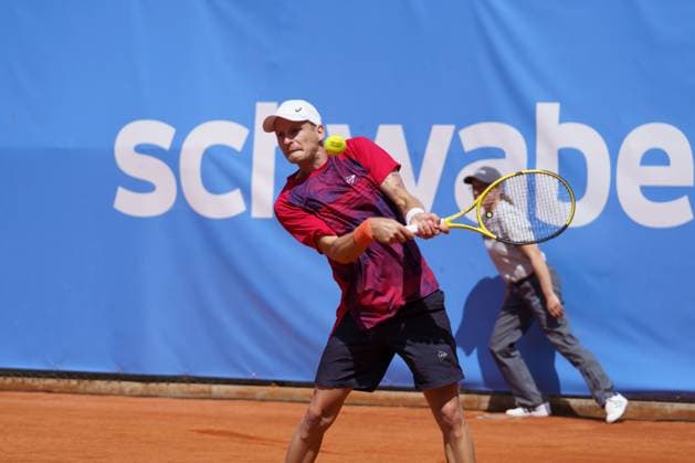 Schwaben Open ATP Challenger 2024 Augsburg, 25 05 2024 David Pichler AUT, Austria in the doubles final of the Schwaben Open 2024 Schwaben Open 2024, ATP Challenger Tour, venue of the TC Augsburg on 25 05 2024, Augsburg Copyright: xBEAUTIFULxSPORTSx Pajonkx
