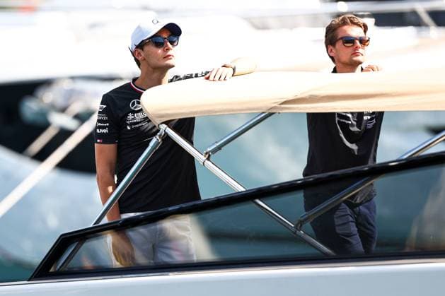George Russell of Great Britain and Mercedes gesturing, gestures, Qualifying, F1 Grand Prix of Monaco, Monaco on May 25, 2024 in Monte Carlo, Monaco Photo by Diogo Cardoso DeFodi Images George Russell of Great Britain and Mercedes gestures arriving in the paddock, Qualifying, F1 Grand Prix of Monaco, Monaco on May 25, 2024 in Monte Carlo, Monaco Photo by Diogo Cardoso DeFodi Images Defodi 645 f1mon20240525 0265 Defodi-645