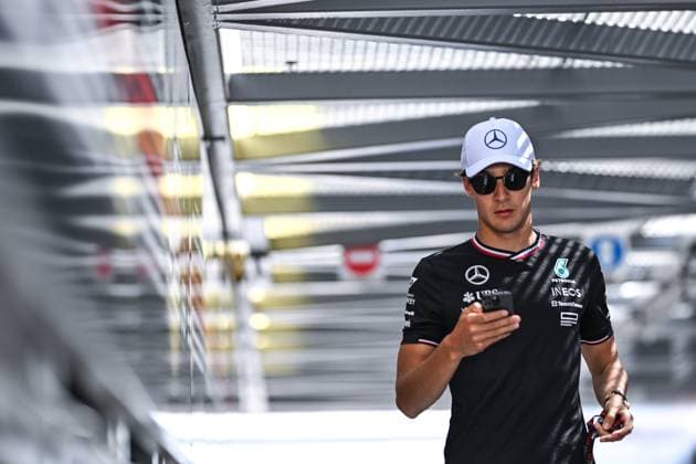 May 25, 2024, Montecarlo, Mezzolombardo, Monaco: British driver GEORGE RUSSEL (Mercedes-AMG F1 Team) is seen in the Paddock of the 2024 FIA Formula 1 Monaco Grand Prix at Monaco Circuit in Monaco. Montecarlo Monaco - ZUMAf150 20240525_zsp_f150_025 Copyright: xDaisyxFacinellix