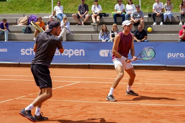 Schwaben Open ATP Challenger 2024 Augsburg, 25 05 2024 Jakob Schnaitter GER, Germany and Mark Wallner GER, Germany in the doubles final of the Schwaben Open 2024 Schwaben Open 2024, ATP Challenger Tour, TC Augsburg on 25 05 2024, Augsburg Copyright: xBEAUTIFULxSPORTSx Pajonkx