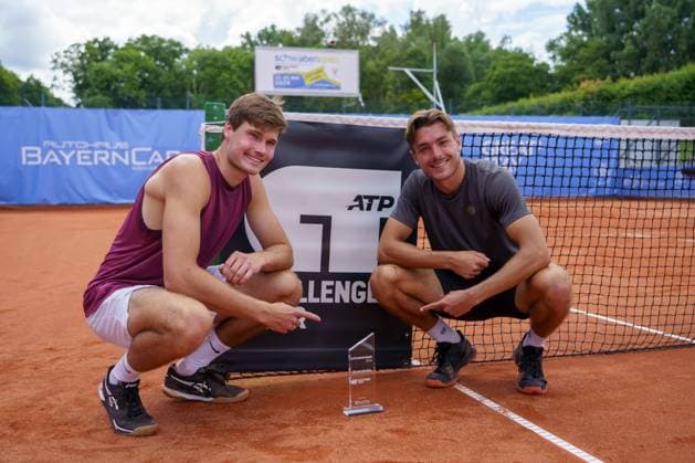 Schwaben Open ATP Challenger 2024 Augsburg, 25 05 2024 Jakob Schnaitter GER, Germany and Mark Wallner GER, Germany , winner of the doubles at the Schwaben Open 2024 Schwaben Open 2024, ATP Challenger Tour, TC Augsburg on 25 05 2024, Augsburg Copyright: xBEAUTIFULxSPORTSx Pajonkx