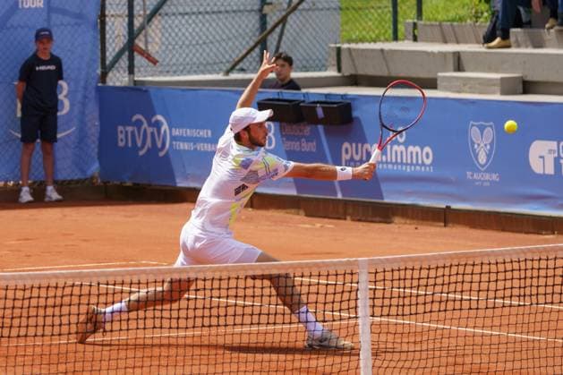 Schwaben Open ATP Challenger 2024 Augsburg, 25 05 2024 Michael Vrbensky CZE, Czech Republic in the doubles final of the Schwaben Open 2024 Schwaben Open 2024, ATP Challenger Tour, TC Augsburg venue on 25 05 2024, Augsburg Copyright: xBEAUTIFULxSPORTSx Pajonkx