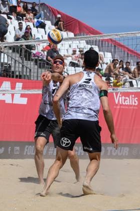 Beach Pro Tour Elite 16 Espinho, Portugal, 25 05 2024 Nils Ehlers GER , Clemens Wickler GER Beach Pro Tour Elite 16 Espinho, Espinho on 25 05 2024 Copyright: xBEAUTIFULxSPORTS PeterxWeberx