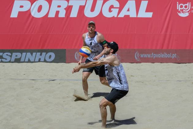 Beach Pro Tour Elite 16 Espinho, Portugal, 25 05 2024 Clemens Wickler GER , Nils Ehlers GER Beach Pro Tour Elite 16 Espinho, Espinho on 25 05 2024 Copyright: xBEAUTIFULxSPORTS PeterxWeberx