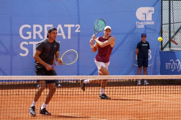 Schwaben Open ATP Challenger 2024 Augsburg, 25 05 2024 Jakob Schnaitter GER, Germany and Mark Wallner GER, Germany in the doubles final of the Schwaben Open 2024 Schwaben Open 2024, ATP Challenger Tour, TC Augsburg on 25 05 2024, Augsburg Copyright: xBEAUTIFULxSPORTSx Pajonkx