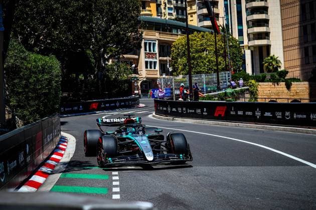 63 George Russell, (GRB) AMG Mercedes Ineos during the Monaco GP, 23-26 May 2024 Montecarlo, Formula 1 World Championship, WM, Weltmeisterschaft 2024.  Copyright: xFedericoxBasile IPAxSportx xipa-x xx IPA_46522575 IPA_Agency_IPA46522575