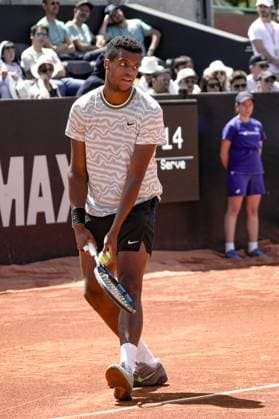 Le joueur de tennis francais Giovanni MPETSHI PERRICARD qui dispute sa 1ere finale simple lors du tournoi de l Open Parc Auvergne RhÃ ne-Alpes Ã Lyon le 25 05 2024. TENNIS : Open Parc - Lyon - 25 05 2024 SandrineThesillat Panoramic 