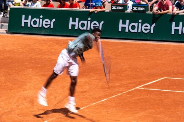 Roland Garros 2024 - Gael Montfils - Constant Lestienne Training Session - Paris Gael Monfils during a training session of Roland-Garros 2024 against Constant Lestienne, ATP, Tennis Herren and WTA, Tennis Damen Grand Slam tennis tournament at Roland-Garros stadium in Paris, France, on May 25, 2024. Photo Alexis Jumeau ABACAPRESS.COM Paris France  Copyright: xJumeauxAlexis ABACAx