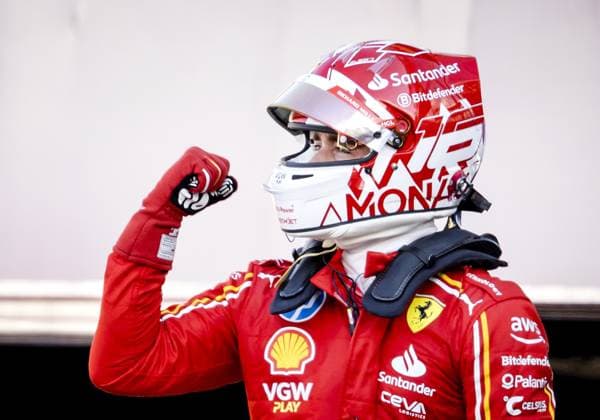 MONACO - Charles Leclerc (Ferrari) reacts after achieving pole position during qualifying for the Monaco Grand Prix. ANP SEM VAN DER WAL xVIxANPxSportx xxANPxIVx 499541103 originalFilename: 499541103.jpg