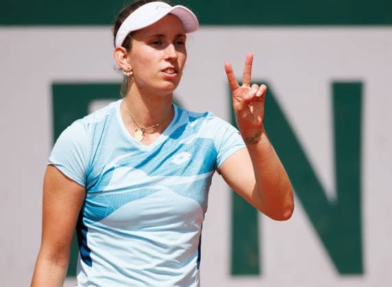 Belgian Elise Mertens pictured during a training session ahead of the Roland Garros French Open tennis tournament, in Paris, France, Saturday 25 May 2024. This year s tournament takes place from 26 May to 09 June. BENOITxDOPPAGNE  x93356949x
