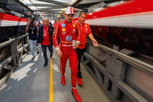 Charles Leclerc Scuderia Ferrari HP, 16 after pole position, Monaco Grand Prix, Motorsport, Formula 1, 2023 season, 25 05 2024 Monaco Grand Prix, Motorsport, Formula 1, 2023 season, 25 05 2024 Monte Carlo Copyright: xEibner-Pressefoto AlexanderxNeisx EP_ANS