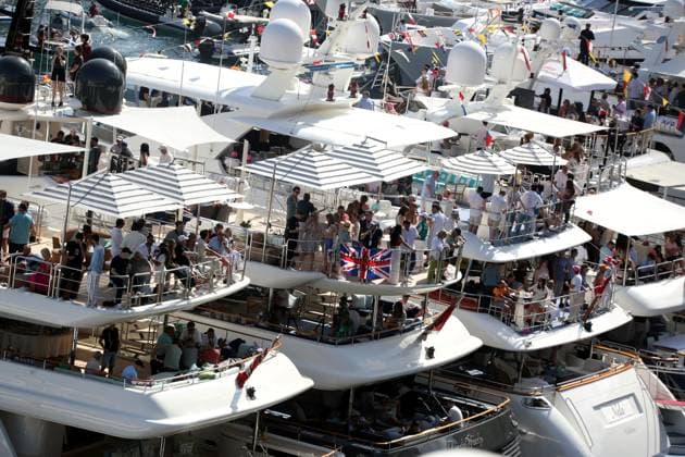 Formula 1, GP Monaco in Monte Carlo, yachts and skyscrapers