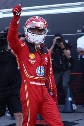 F1 Gran Prix of Monaco Pole Man Charles Leclerc of Scuderia Ferrari celebrates after qualifying for the F1 Grand Prix of Monaco at Circuit de Monaco on May 25, 2024 in Monte-Carlo, Monaco. Monaco Monte-Carlo Monaco Copyright: xMarcoxCanonierox