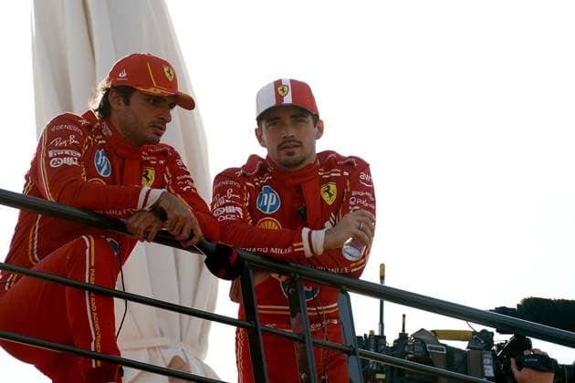 Formula 1 Grand Prix Monaco 2024 25 05 2024, Circuit de Monaco, Monte Carlo, Formula 1 Grand Prix Monaco 2024 ,in the picture pole position for Charles Leclerc MCO , Scuderia Ferrari HP, 3 starting positions for Carlos Sainz Jr ESP , Scuderia Ferrari HP nordphotoxGmbHx xBratic nph00250