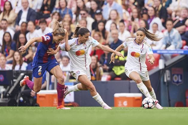 of Olympique Lyonnais during the UEFA Women s Champions League 2023 24 Final match between FC Barcelona, Barca and Olympique Lyonnais at San Mames Stadium on May 25, 2024 in Bilbao, Spain. (Photo by: LGM) FOOTBALL FEMININ : FC Barcelone vs Olympique Lyonnais - UEFA Ligue des Champions UWCL - Finale - 25 05 2024 LGM Panoramic 