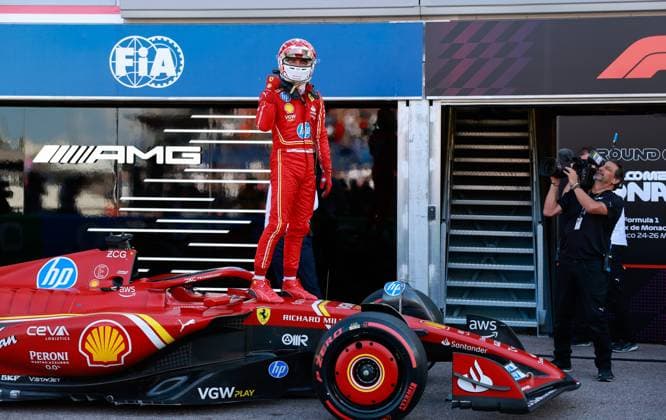 16 Charles Leclerc MCO, Scuderia Ferrari HP , F1 Grand Prix of Monaco at Circuit de Monaco on May 25, 2024 in Monte Carlo, Monaco Photo by HOCH ZWEI Monte Carlo Monaco