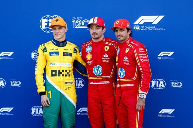 81 Oscar Piastri AUS, McLaren Formula 1 Team , 16 Charles Leclerc MCO, Scuderia Ferrari HP , 55 Carlos Sainz ESP, Scuderia Ferrari HP , F1 Grand Prix of Monaco at Circuit de Monaco on May 25, 2024 in Monte Carlo, Monaco Photo by HOCH ZWEI Monte Carlo Monaco