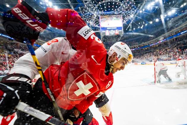 PRAGUE, CZECH REPUBLIC MAY 25 Nino Niederreiter of Switzerland in action during the 2024 IIHF Ice Hockey World Championship Czechia Semifinal match between Canada and Switzerland at Prague Arena on May 25, 2024 in Prague, Czech Republic Prague Prague Arena Czech Republic Copyright: xJustPictures.ch JarixPestelaccix jp-en-EuSpIm-JP4_JAR_Canada_Switzerland_25May_2024021